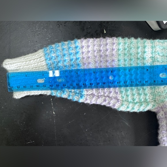 Hand Knit Toddler Hooded Sweater - Picture 3 of 5